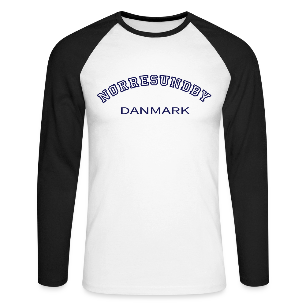 CityShirt - Baseball T-Shirt - Nørresundby - hvid/sort