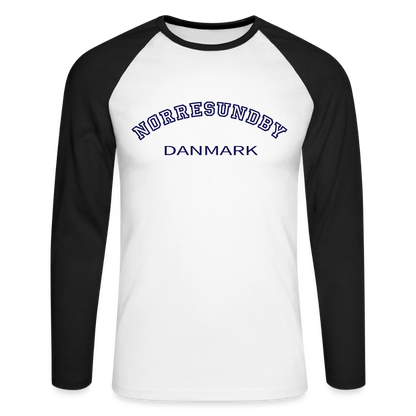 CityShirt - Baseball T-Shirt - Nørresundby - hvid/sort