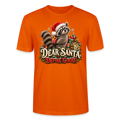 CityShirts - T-shirt - Dear Santa, define good – julevaskebjørn - CS028 - mørk orange