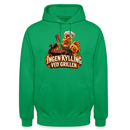 CityShirts - Hoodie - Ingen kylling ved grillen - CS054 - kelly grøn