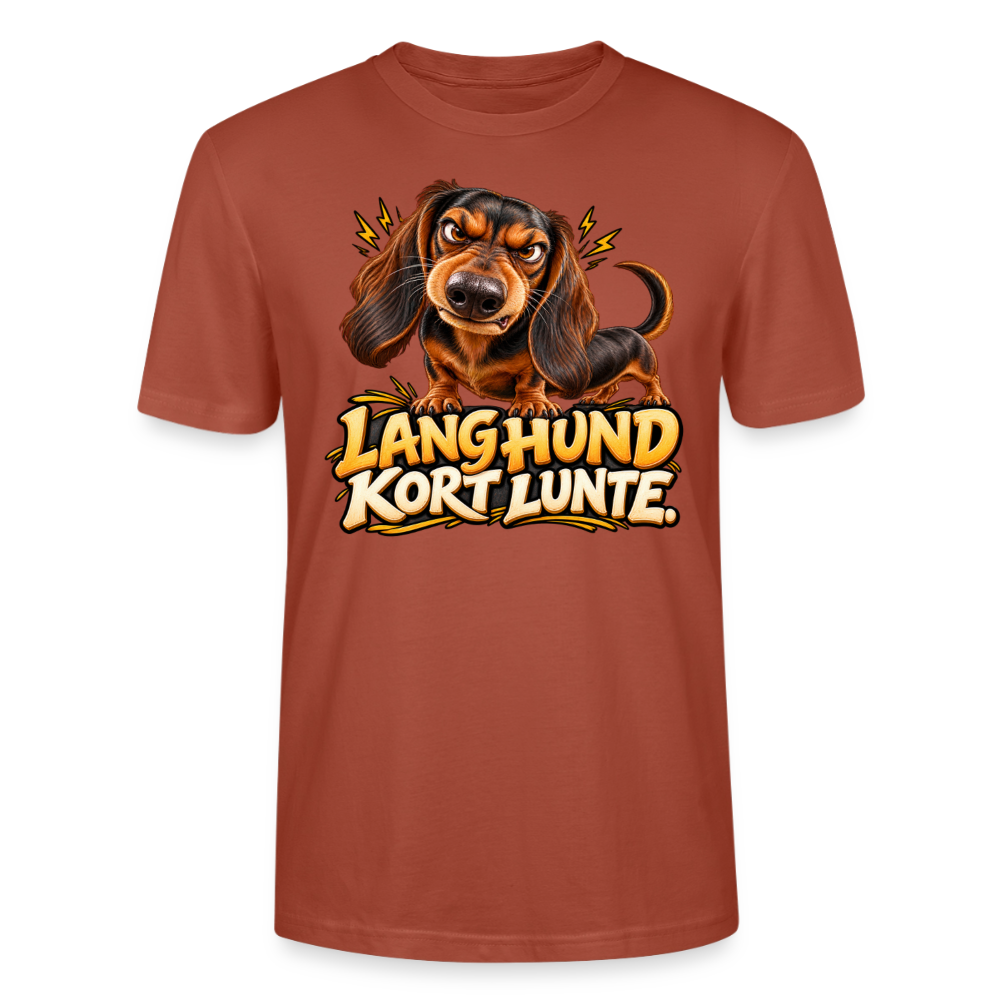 CityShirts - T-shirt - Lang Hund – Kort Lunte - CS026 - terrakotta