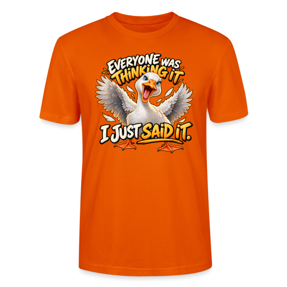 CityShirts - T-shirt - Everyone was thinking it – I just said it - CS012 - mørk orange