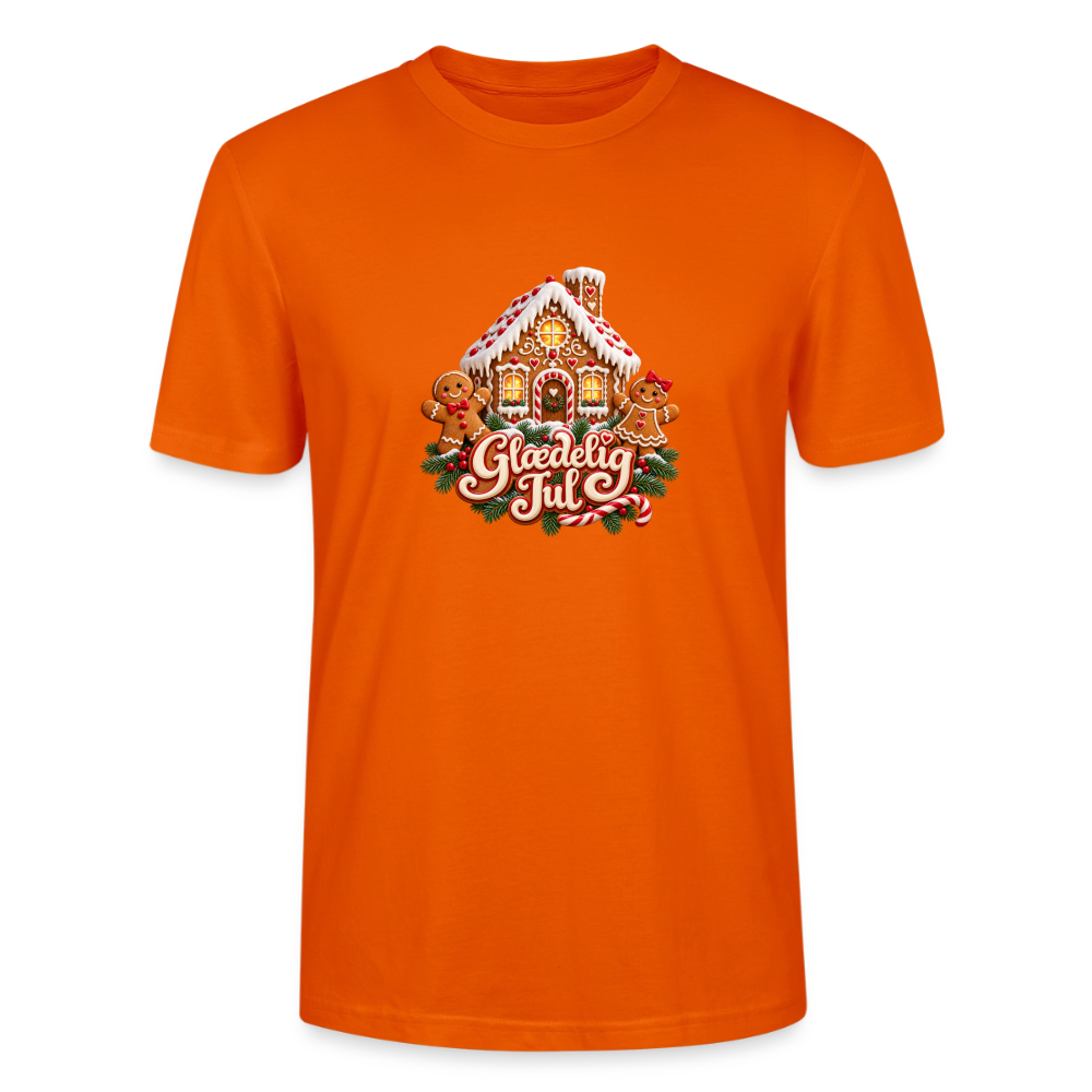 CityShirts - T-shirt - Glædelig Jul – peberkagehygge - CS067 - mørk orange