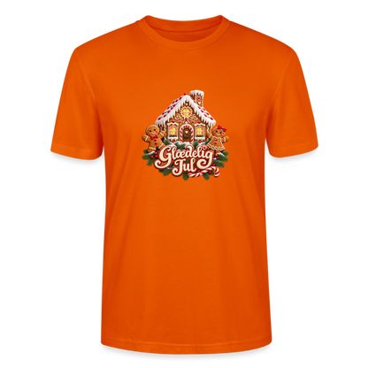 CityShirts - T-shirt - Glædelig Jul – peberkagehygge - CS067 - mørk orange