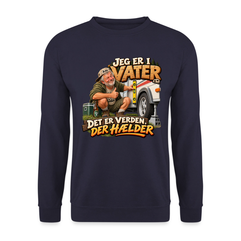CityShirts - Sweatshirt - Jeg er i vater – Det er verden, der hælder - CS033 - marineblå