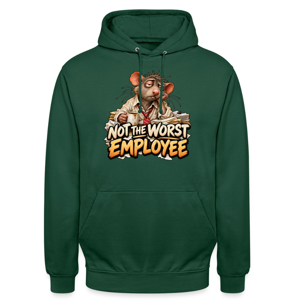 CityShirts - Hoodie - Not the worst employee - CS020 - flaskegrøn