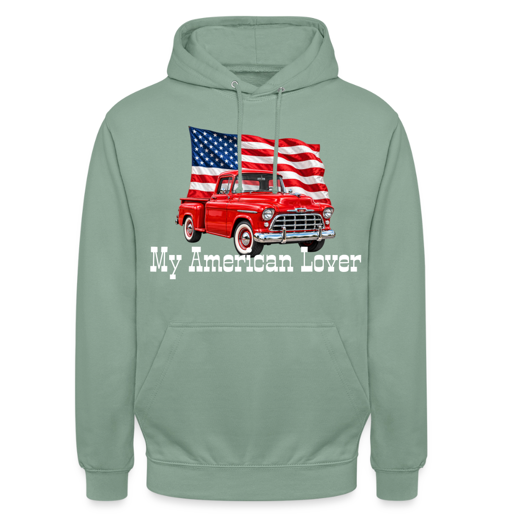 CityShirts - Hoodie - US Car - grågrøn