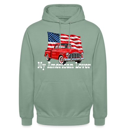 CityShirts - Hoodie - US Car - grågrøn