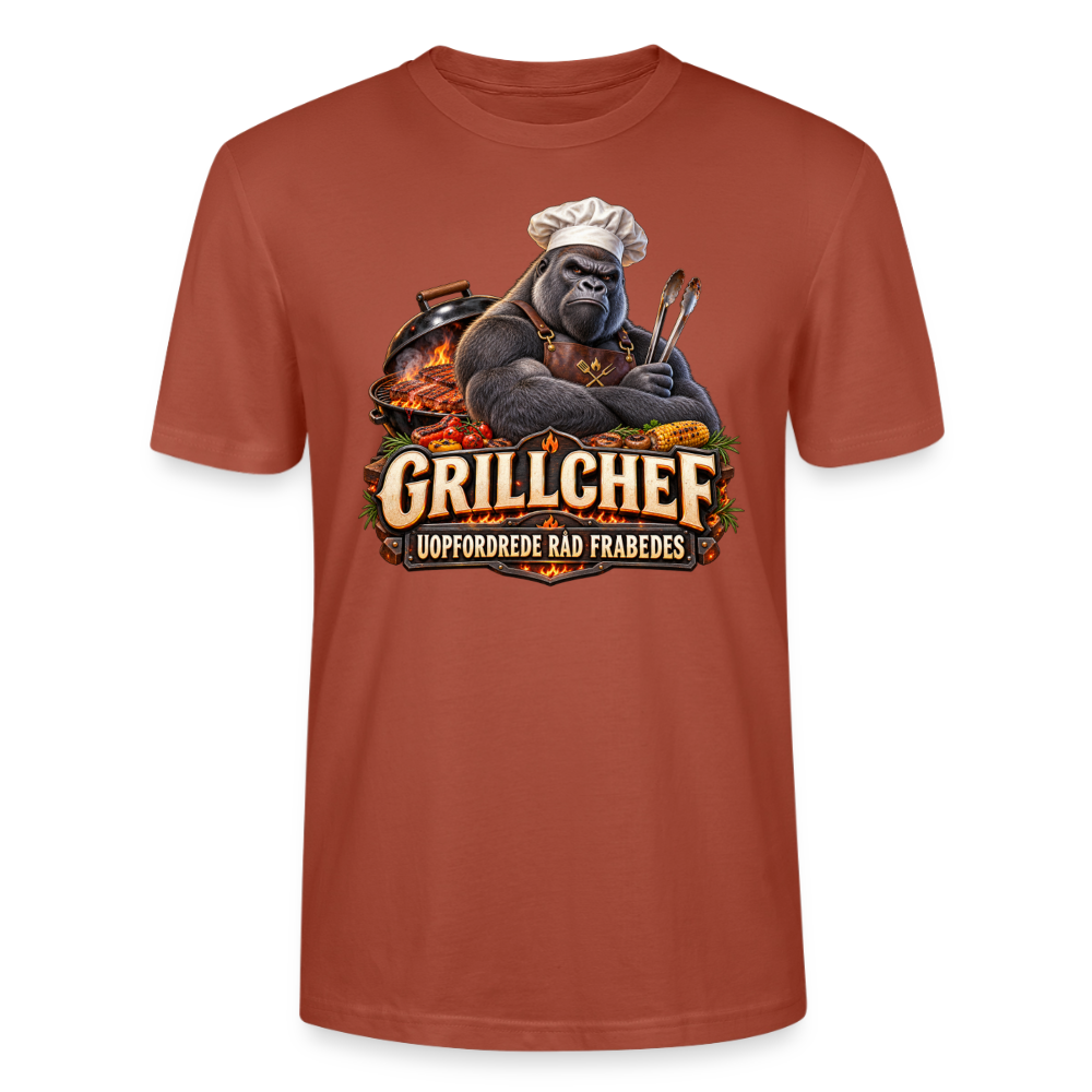 CityShirts - T-shirt - Grillchef – Uopfordrede råd frabedes - CS047 - terrakotta