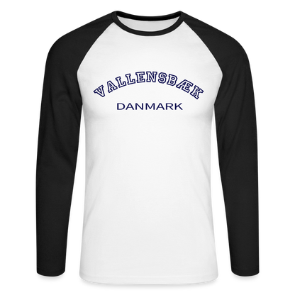 CityShirt - Baseball T-Shirt - Vallensbæk - hvid/sort