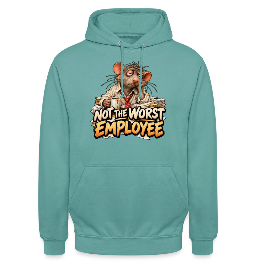 CityShirts - Hoodie - Not the worst employee - CS020 - pastelturkis