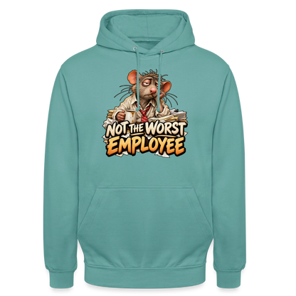 CityShirts - Hoodie - Not the worst employee - CS020 - pastelturkis