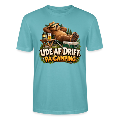 CityShirts - T-shirt - Ude af drift. På camping. - CS035 - pastelturkis