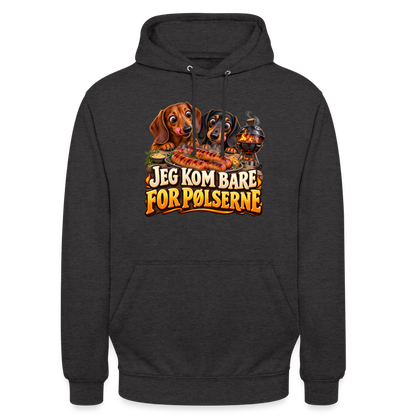 CityShirts - Hoodie - Jeg kom bare for pølserne - CS048 - charcoal