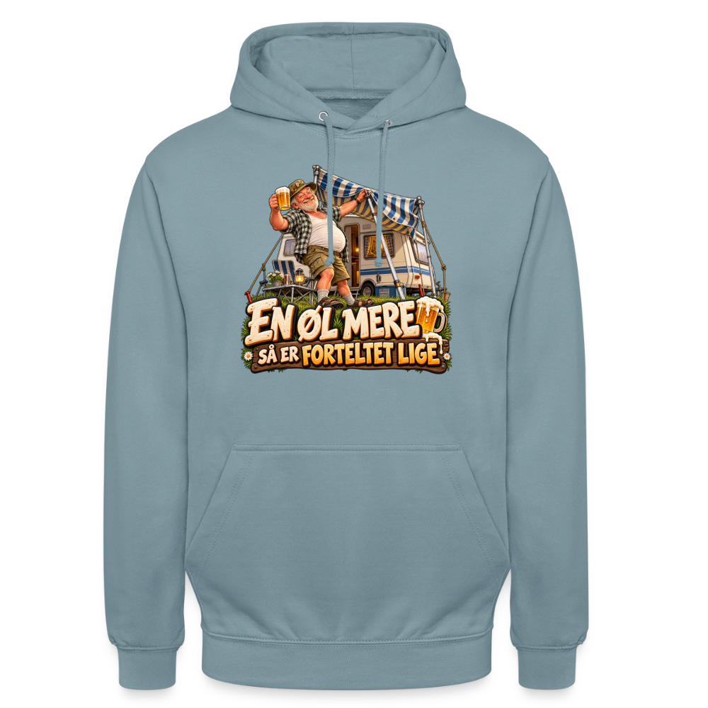 CityShirts - Hoodie - En øl mere, så er forteltet lige - CS039 - gråblå