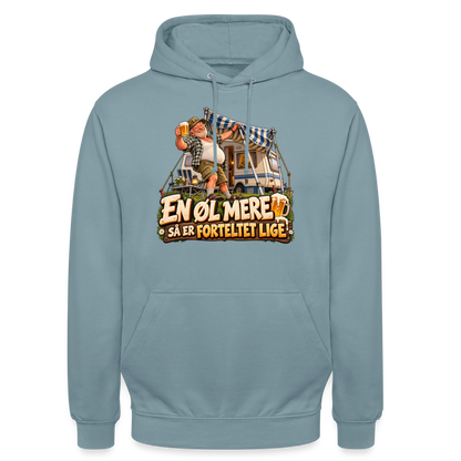 CityShirts - Hoodie - En øl mere, så er forteltet lige - CS039 - gråblå