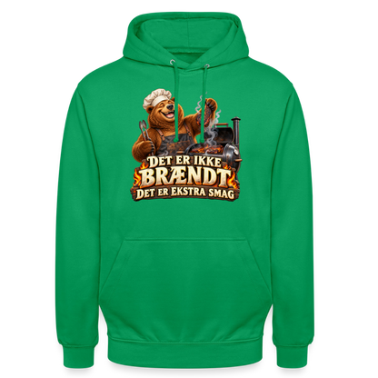 CityShirts - Hoodie - Det er ikke brændt – Det er ekstra smag - CS046 - kelly grøn