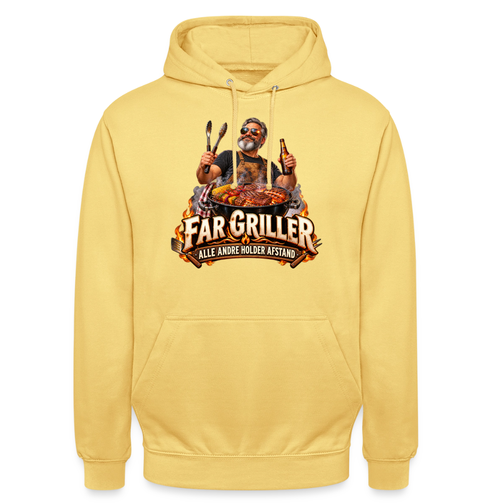 CityShirts - Hoodie - Far griller – Alle andre holder afstand - CS055 - citrongul
