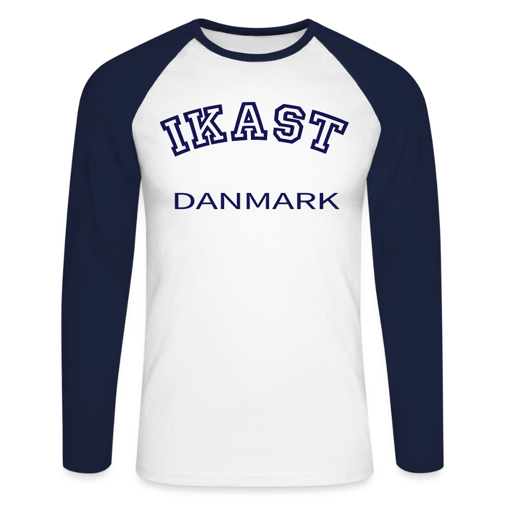 CityShirt - Baseball T-Shirt - Ikast - hvid/marineblå