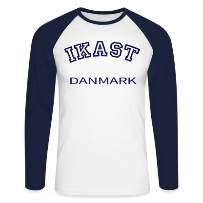 CityShirt - Baseball T-Shirt - Ikast - hvid/marineblå