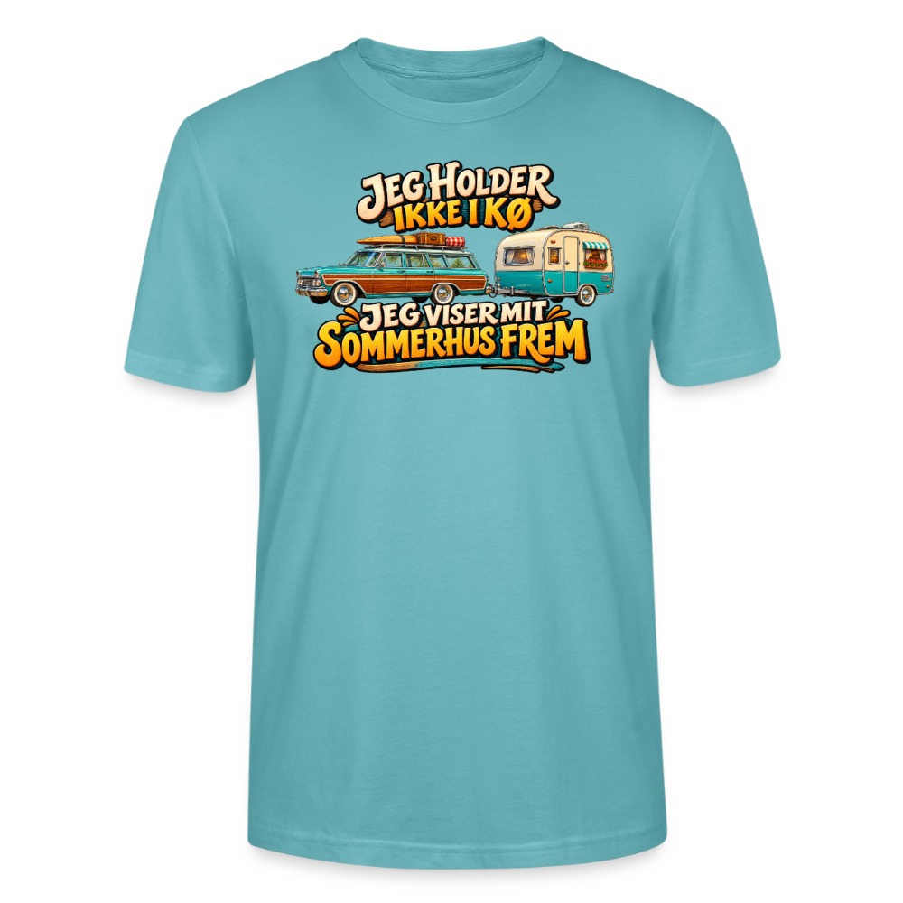 CityShirts - T-shirt - Jeg holder ikke i kø – Jeg viser mit sommerhus frem - CS034 - pastelturkis
