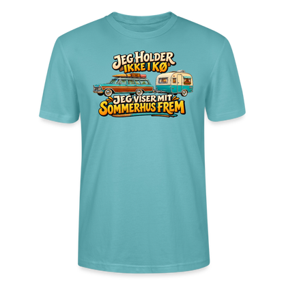 CityShirts - T-shirt - Jeg holder ikke i kø – Jeg viser mit sommerhus frem - CS034 - pastelturkis