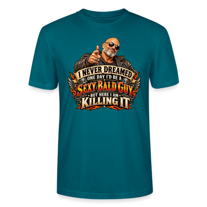 CityShirts - T-shirt - Sexy Bald Guy – Killing It - CS008 - havblå