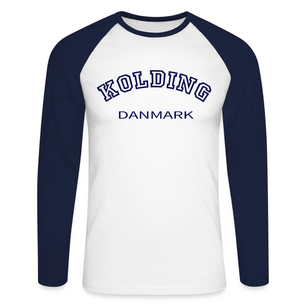 CityShirt - Baseball T-Shirt - Kolding - hvid/marineblå