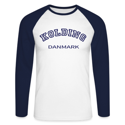 CityShirt - Baseball T-Shirt - Kolding - hvid/marineblå