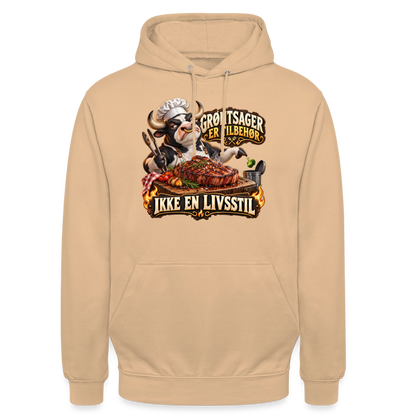 CityShirts - Hoodie - Grøntsager er tilbehør – Ikke en livsstil - CS053 - fersken