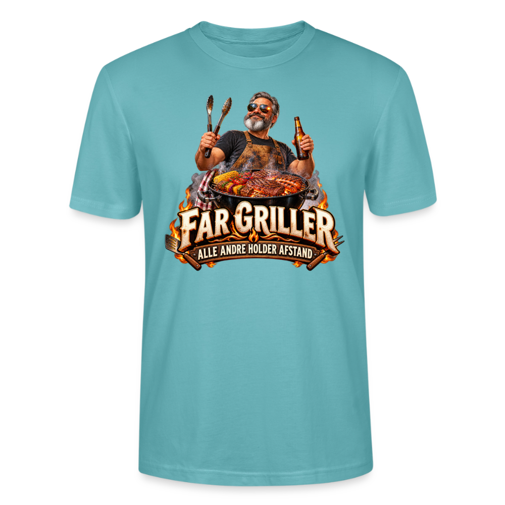 CityShirts - T-shirt - Far griller – Alle andre holder afstand - CS055 - pastelturkis
