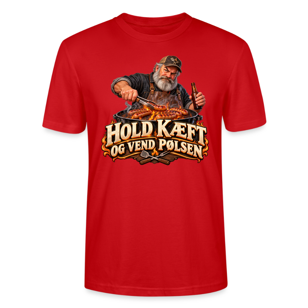 CityShirts - T-shirt - Hold kæft og vend pølsen - CS045 - rød