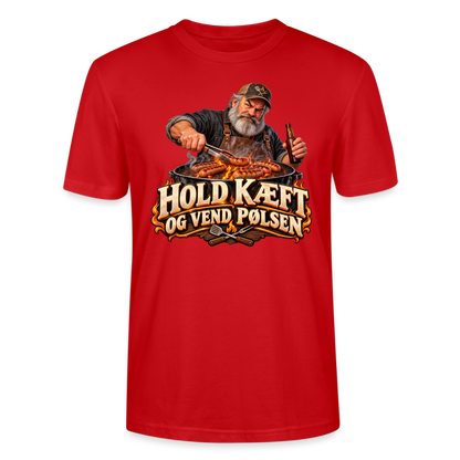 CityShirts - T-shirt - Hold kæft og vend pølsen - CS045 - rød