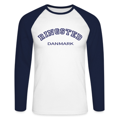 CityShirt - Baseball T-Shirt - Ringsted - hvid/marineblå