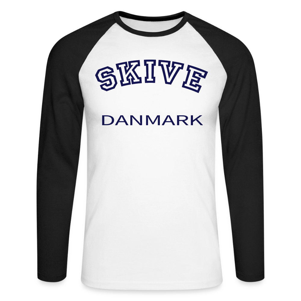 CityShirt - Baseball T-Shirt - Skive - hvid/sort
