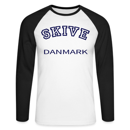 CityShirt - Baseball T-Shirt - Skive - hvid/sort
