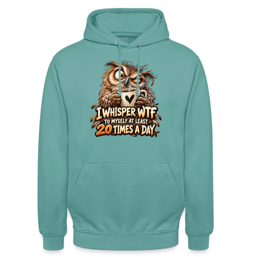 CityShirts - Hoodie - I whisper WTF to myself - CS011 - pastelturkis