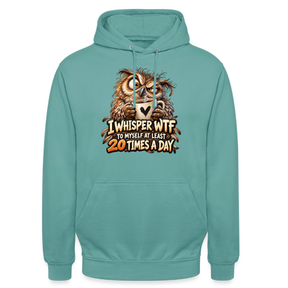 CityShirts - Hoodie - I whisper WTF to myself - CS011 - pastelturkis