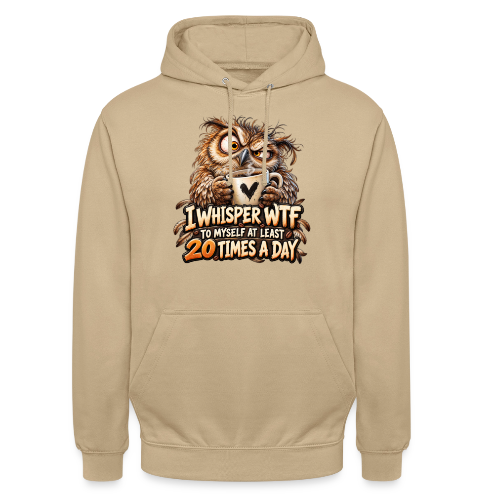 CityShirts - Hoodie - I whisper WTF to myself - CS011 - beige