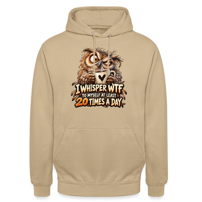 CityShirts - Hoodie - I whisper WTF to myself - CS011 - beige