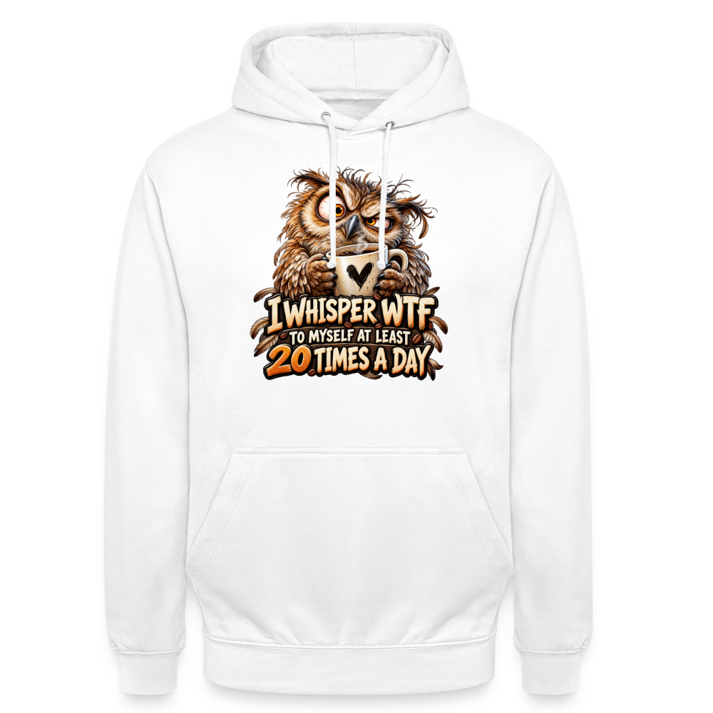 CityShirts - Hoodie - I whisper WTF to myself - CS011 - hvid
