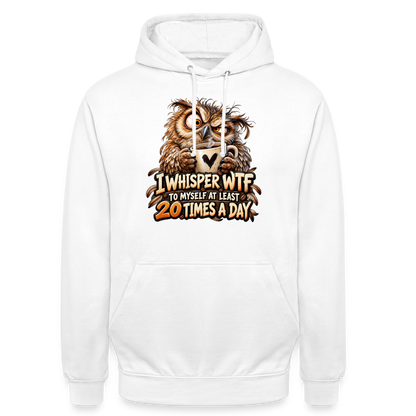 CityShirts - Hoodie - I whisper WTF to myself - CS011 - hvid