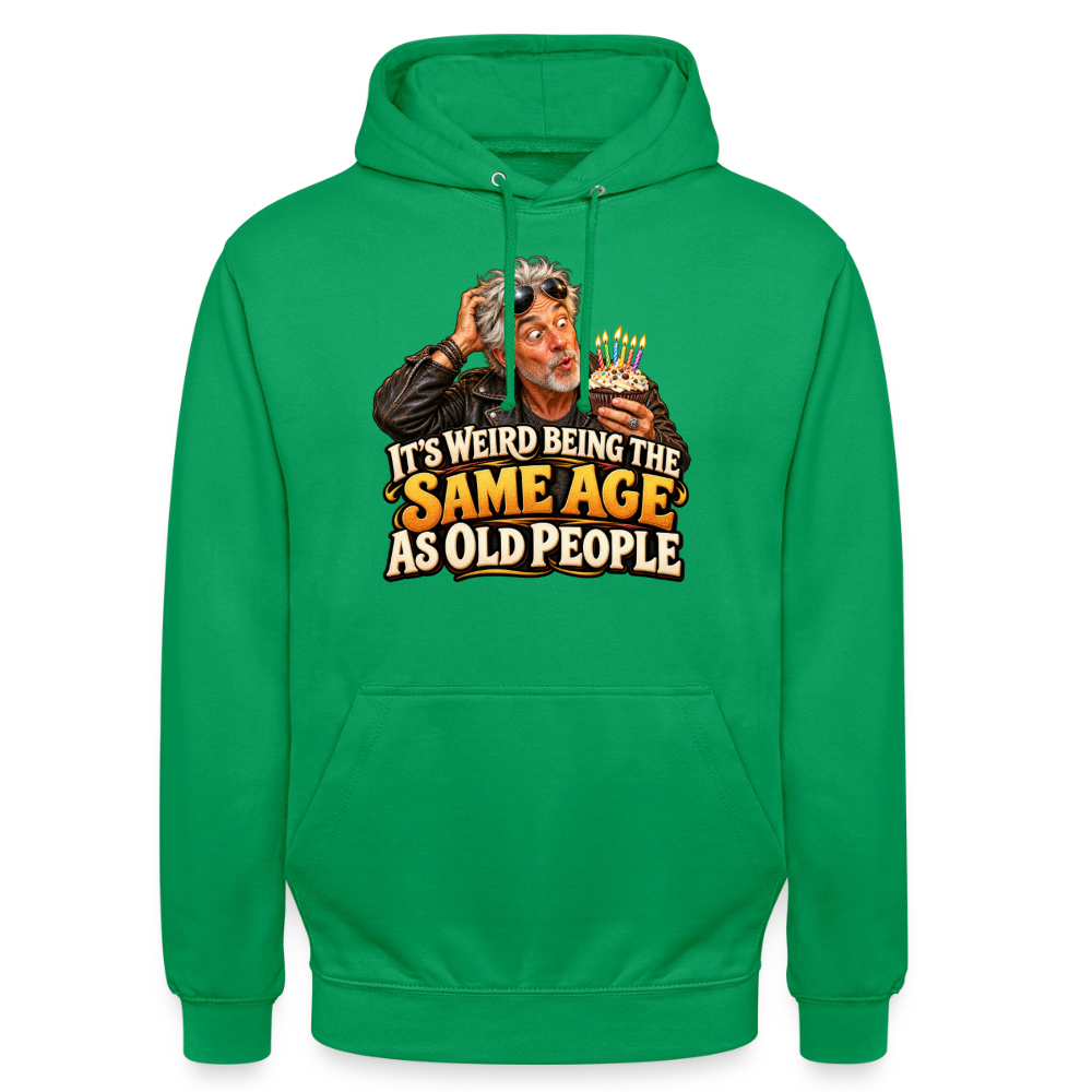 CityShirts - Hoodie - Same age as old people - CS018 - kelly grøn