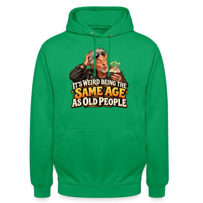 CityShirts - Hoodie - Same age as old people - CS018 - kelly grøn