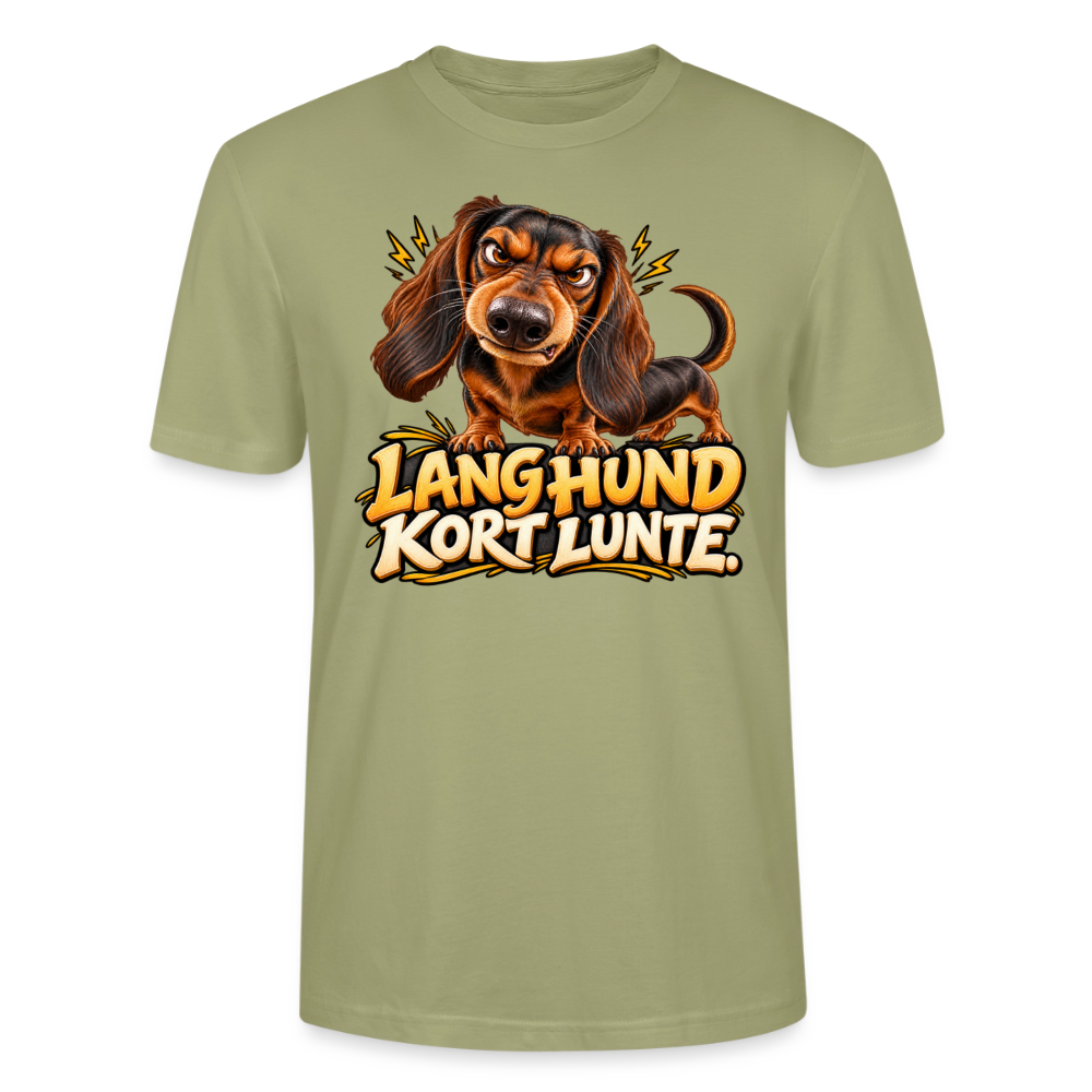 CityShirts - T-shirt - Lang Hund – Kort Lunte - CS026 - grågrøn