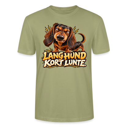 CityShirts - T-shirt - Lang Hund – Kort Lunte - CS026 - grågrøn