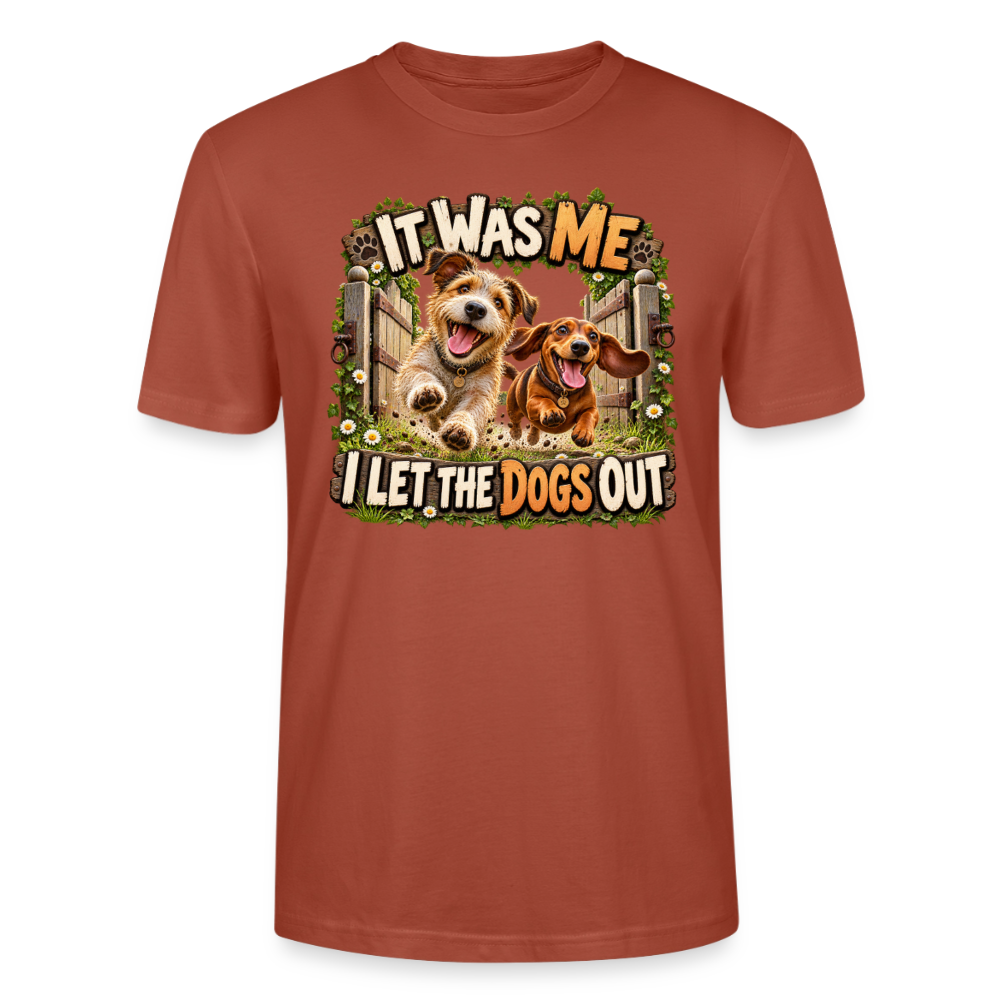 CityShirts - T-shirt - It was me – I let the dogs out - CS013 - terrakotta