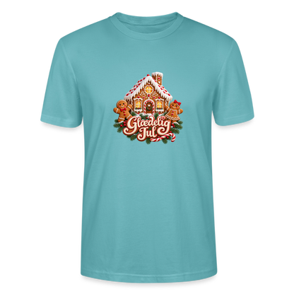 CityShirts - T-shirt - Glædelig Jul – peberkagehygge - CS067 - pastelturkis