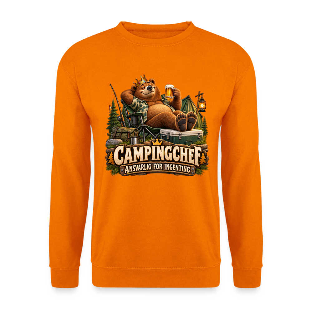 CityShirts - Sweatshirt - Campingchef – Ansvarlig for ingenting - CS038 - orange