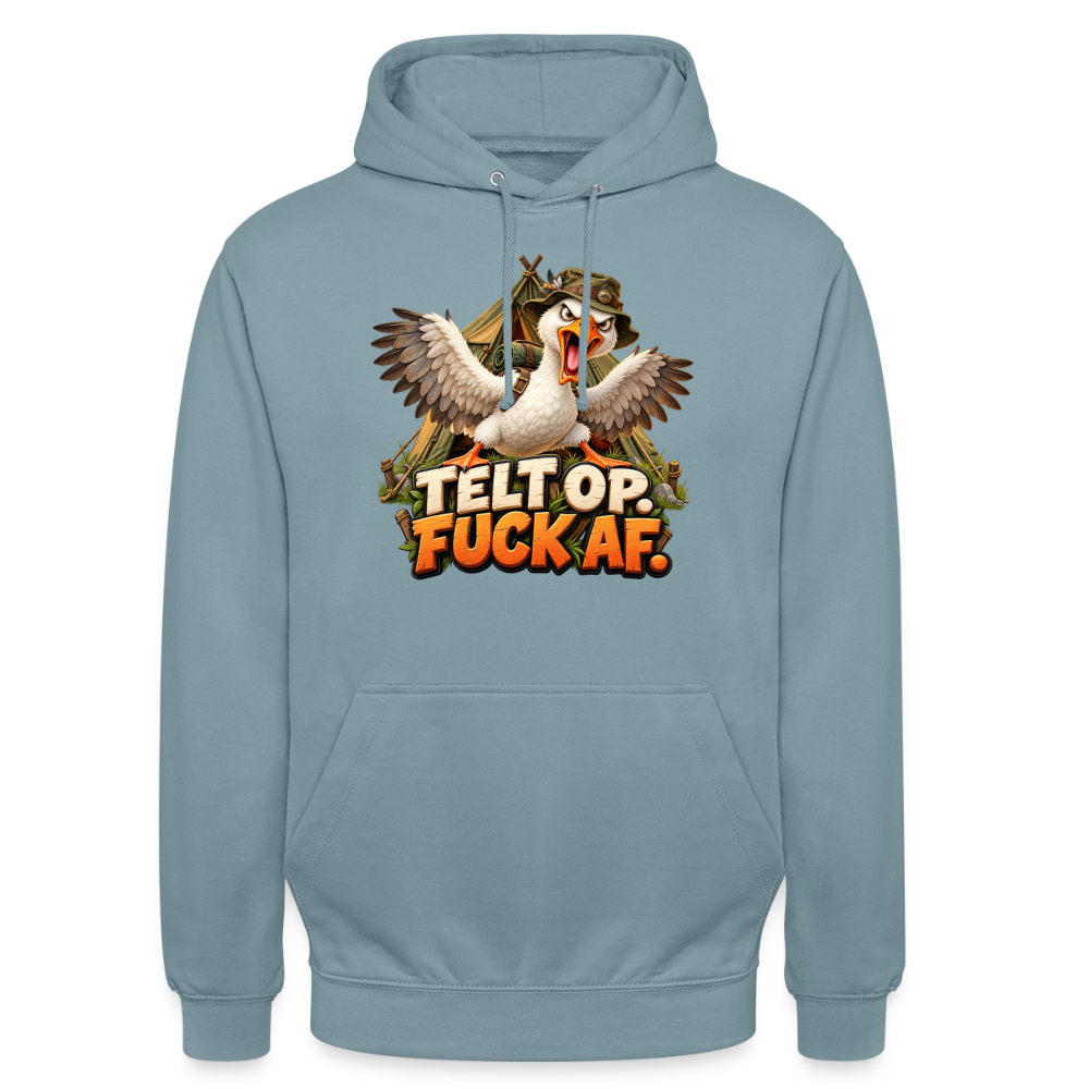 CityShirts - Hoodie - Telt op. Fuck af. - CS037 - gråblå